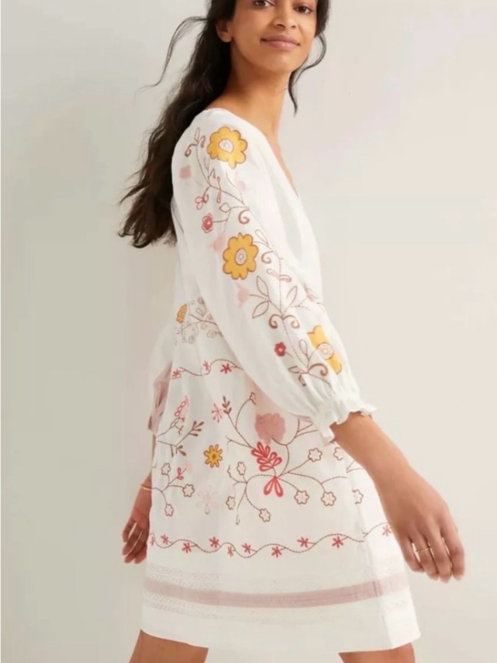Anthropologie Forever That Girl Martha Embroidered Dress